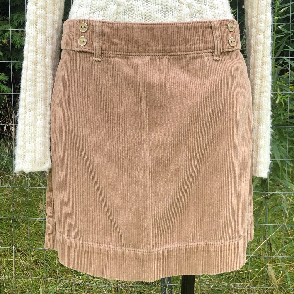 Camel Corduroy Skirt